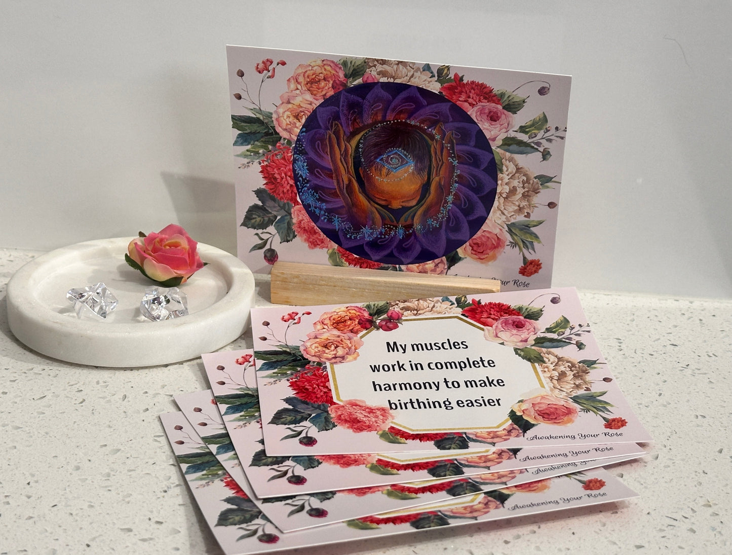 Awakening Your Rose Birth Affirmation Cards