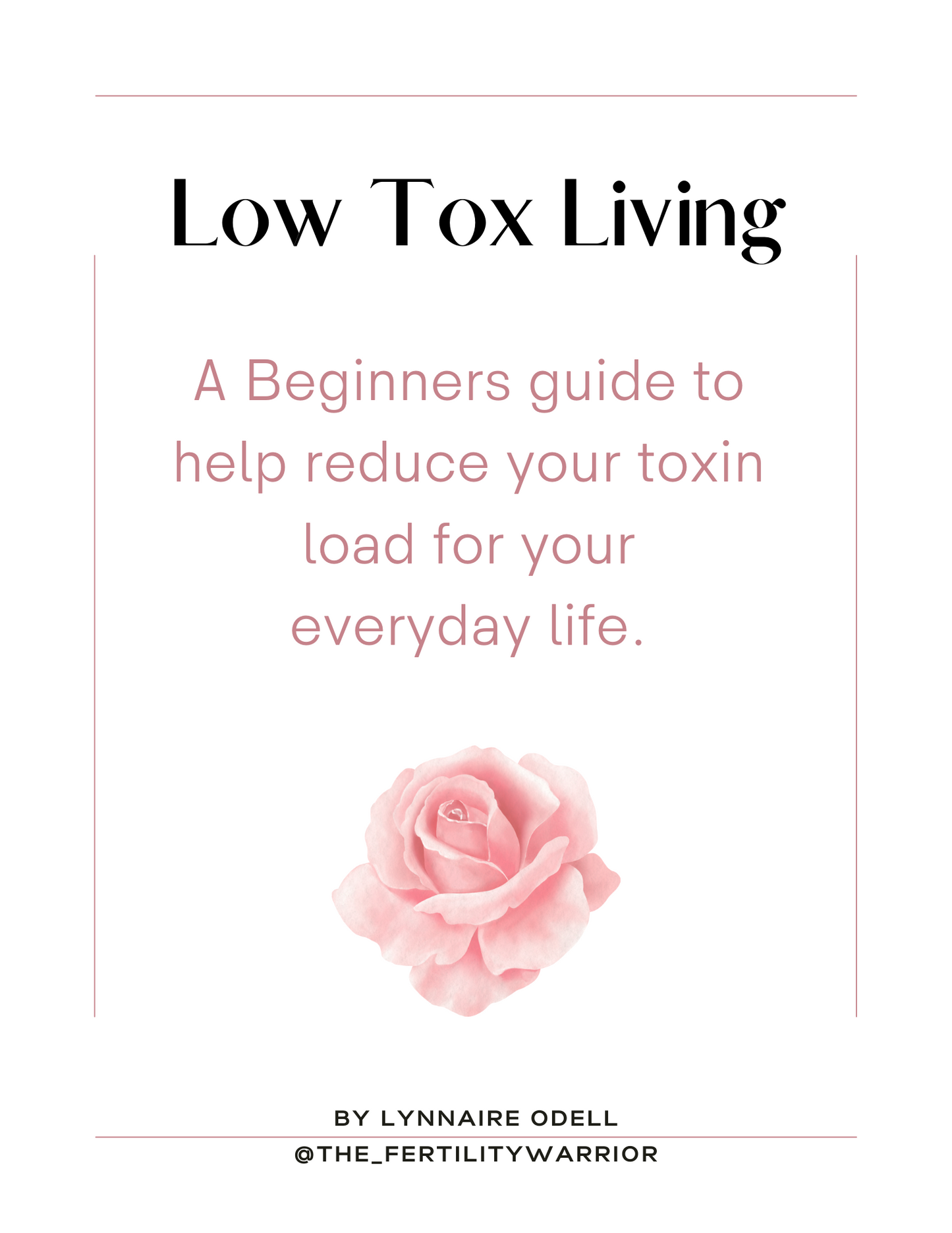 EBook - Low Tox Living. A beginners guide to help reduce your toxin load for your everyday life.